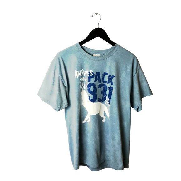 Hanes Other - Hanes Answer The Call Cub Scouts Bleached T Shirt Wolf Animal Graphic Tee Large